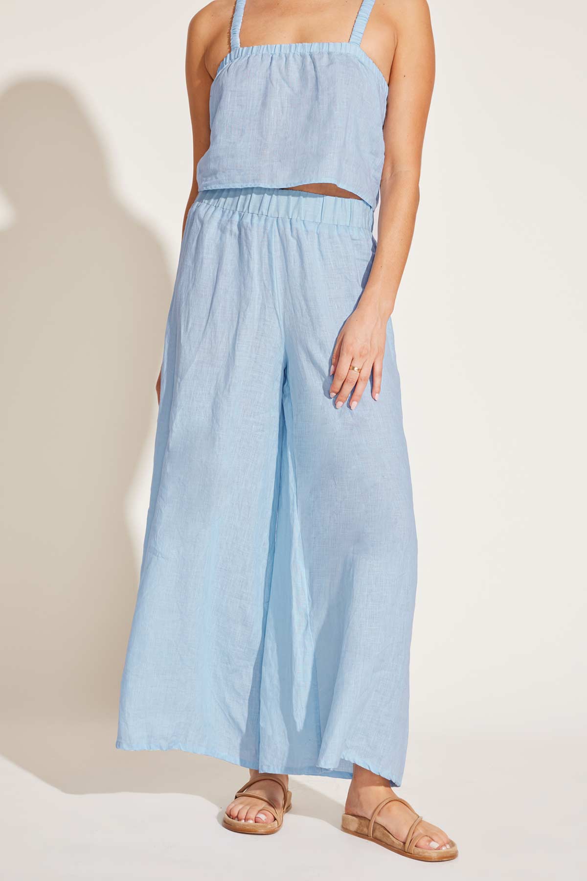 Tallows Wide Leg Pant in EcoLinen White