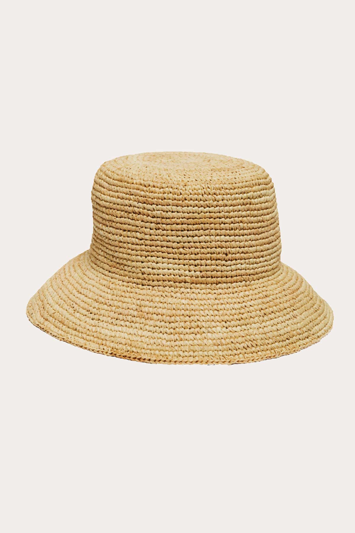 Vitamin A Cannes Straw Bucket Hat Natural Recycled Straw